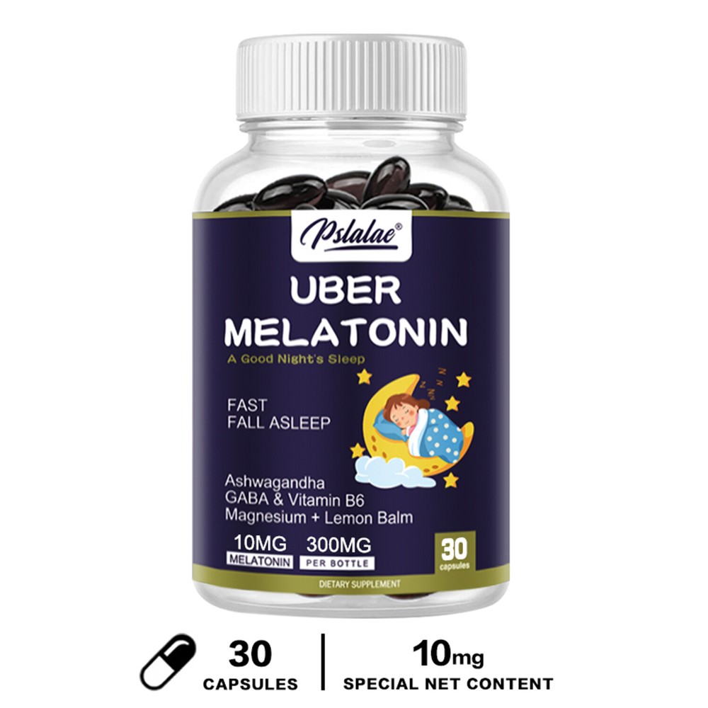 Uber Melatonin 10mg – Magnesium, Ashwagandha, L-Theanine – Natural Sleep Aid