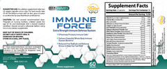 3 Pack Immune Force, extra strength immune defense system-60 Capsules x3