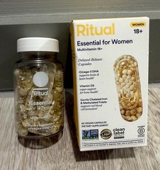New Ritual Essential Multivitamin for Women 18+ Vegan Capsules Mint 60ct Non-GMO