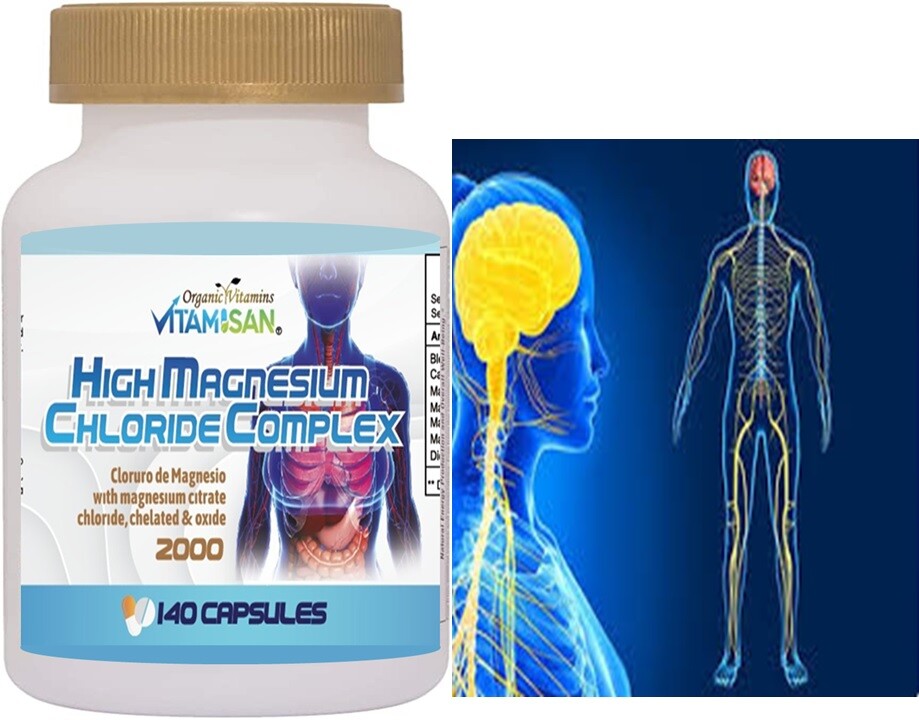 Best Naturals Magnesium Chloride 2000 140 CAPSULES *Nervous System Support*