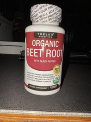 TopLux Organic Beet Root 2040mg–90Tablets–Energy,Circulation&Antioxidant