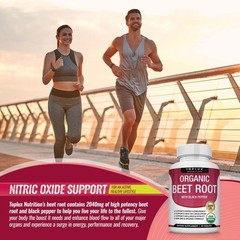 2040mg Toplux Organic Beet Root Tablets | Nitric Oxide Booster Supplement NEW