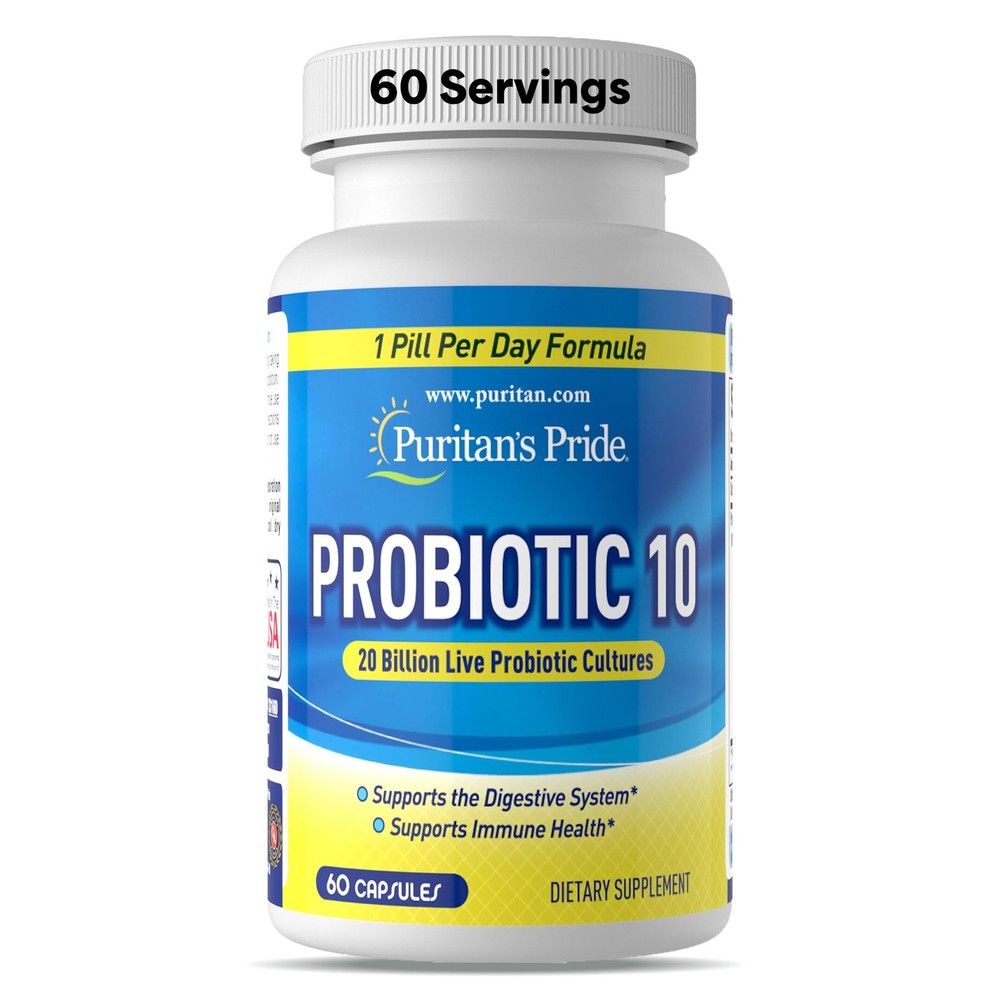 Puritan’s Pride Probiotic 10 with Vitamin D to Help Support Immune System…