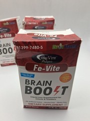 3x FE-VITE Brain Boost IRON Drops 50ML. EA. INFANTS EXP:08/2026