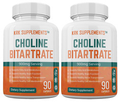 2 Choline Bitartrate 900mg serving Brain Memory Booster Nootropic Fatty Liver