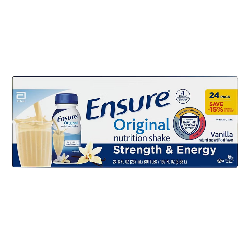 Ensure Original Shake Vanilla Meal Replacement 8 Oz 24 Count Exp OCT 2026