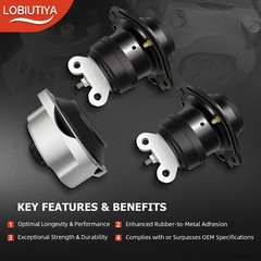 A5522 A5388 3PCS Engine Motor Mount and Transmission Mount Set Compatible wit…