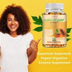 Papaya Leaf Extract Capsules -Support Digestive,Maintain Natural Platelet Levels