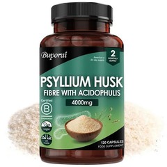 Psyllium Husk 4000mg 120pcs,Colon Cleanse,Supports Intestinal & Digestive Health