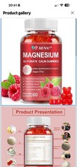 Magnesium Gummies 600mg per Serving-Magnesium Glycinate 400mg and Magnesium M…