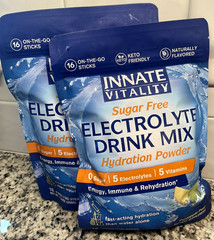Innate Vitality Electrolytes Powder Packets No Sugar PINEAPPLE PEAR 2 BAGS 10/26