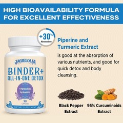 Detox Binder Supplement 1500 MG – Activated Charcoal, Zeolite, Bentonite Clay