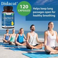 Mullein Leaf Capsules for Lung Cleansing & Detox, Herbal Dietary Supplement