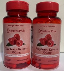 Puritan’s Pride Raspberry Ketones 500mg Weight Loss Supplement 2 Bottles 120 Cap
