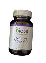 Biote Nutraceuticals – Bacillus COAGULANS – Gut + Digestive (60 Caps) Exp: 6/26