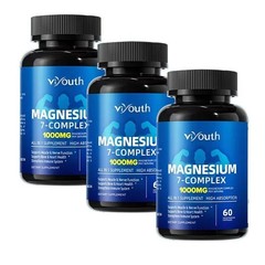 3PCS Viyouth Magnesium 7 Complex Capsules 60 Count Sleep Support Bone Health**
