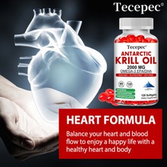Antarctic Krill Oil 2000mg – with Omega-3 EPA, DHA, Astaxanthin & Phospholipids