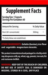 Digestive Aid – NONI EXTRACT – Vitality Boost 1 Bottle 60 Capsules