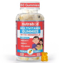 Nutrabud Multivitamin Gummies Mango Flavor No Sugar 60 Count – All Ages