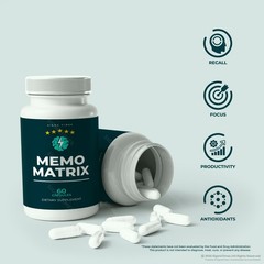 Memo Matrix Capsules, MemoMatrix Supplement, Brain Health & Memory (60 Capsules)