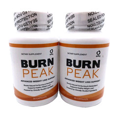 2x Burn Peak Weight Management Metabolism Energy Support Supplement 30 Capsules