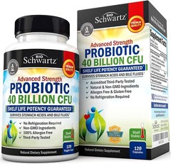 Daily Probiotic Supplement 40 Billion CFU Gut Health Complex w/ Astragalus 120ct