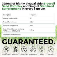 Mara Labs BrocElite Plus Stabilized Broccoli Sulforaphane Supplement 30 Count