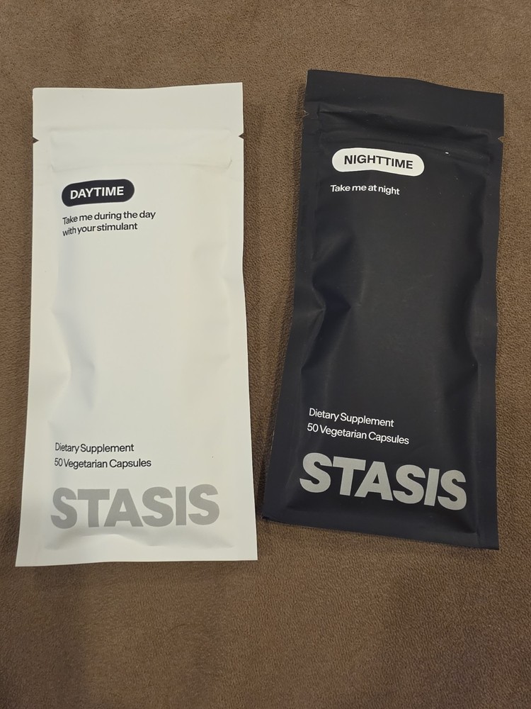 Stasis Daytime & Nighttime Refills – Energy and Focus Supplement 50+50