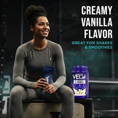 Vega Essential Protein – 25g Plant Based Protein Powder, Creamy Vanilla, Vega…
