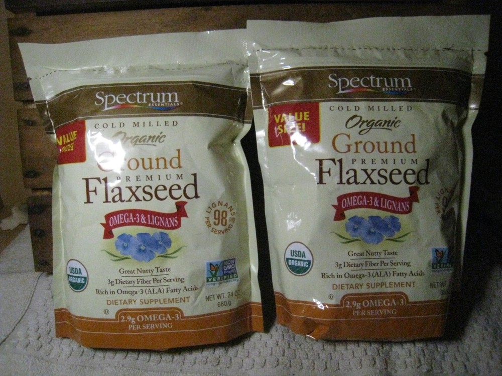 2x Spectrum Essentials Organic Ground Flaxseed 48oz TOTAL 04/2025 REDUCED!