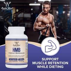 HMB Supplement, Third Party Tested, Non-Gmo, Gluten Free, 120 Capsules, 1000Mg,