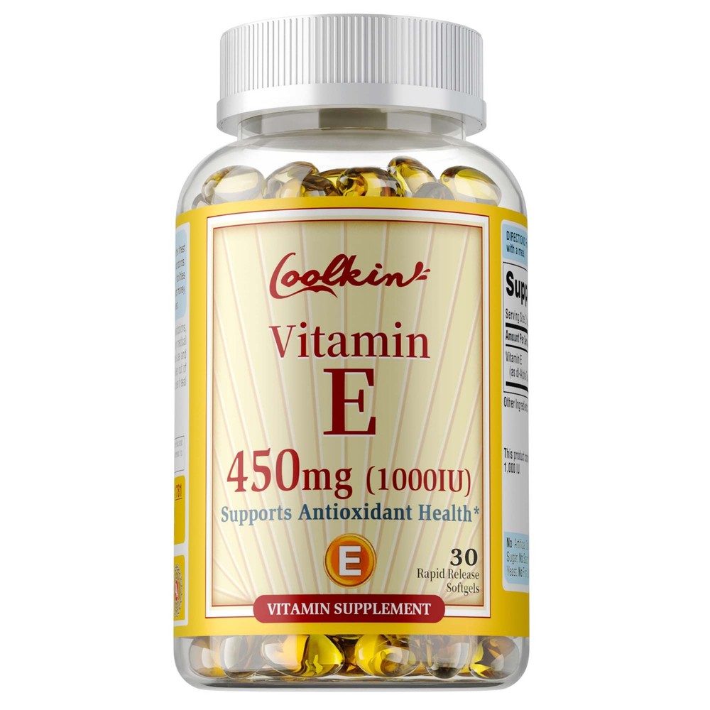Vitamin E 1000 IU 450mg Capsules – Supports Skin Health, Anti-Aging, Antioxidant