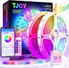 TJOY 200ft Bluetooth LED Strip Lights, Long Lighting 200 ft, Multicolor