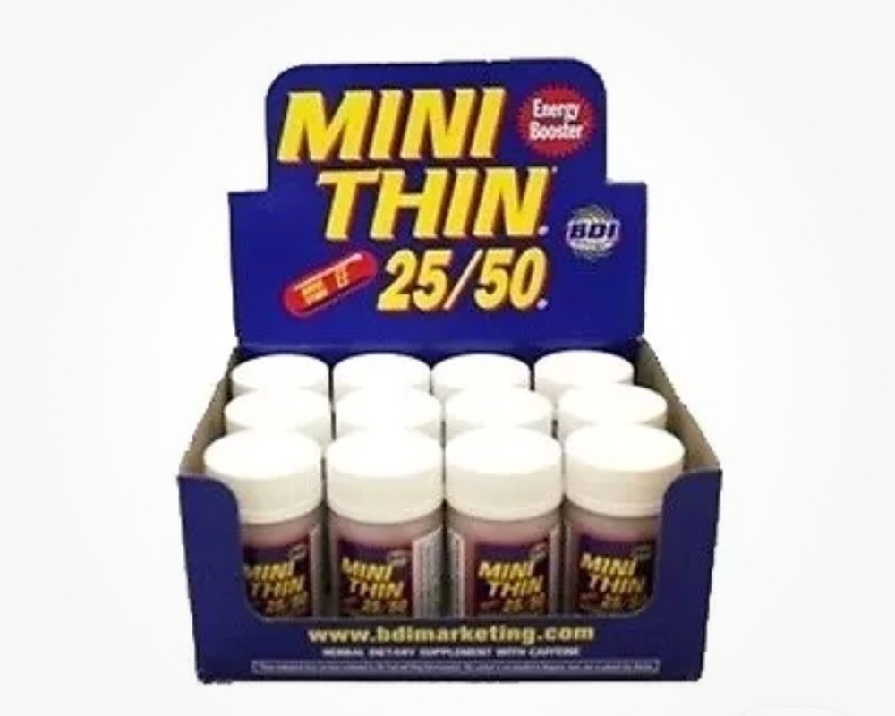 24 – 30ct BOTTLES MINI THIN 25/50 ENERGY BOOSTER 720 Caps 2 Full Box