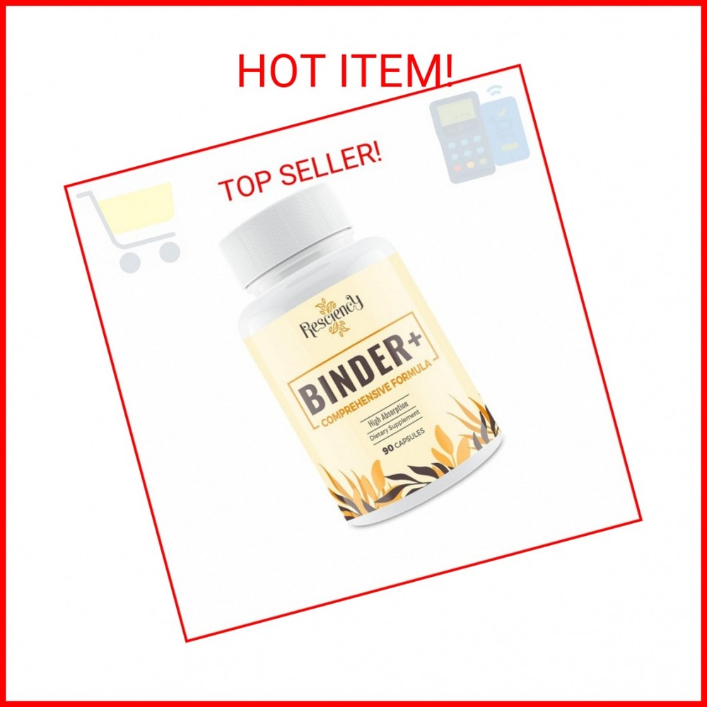 Resciency Detox Binder Supplement – Activated Charcoal, Zeolite, Bentonite Clay,