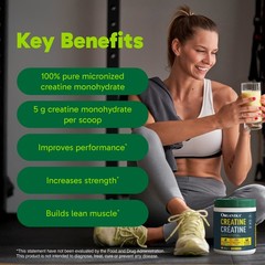 100% Pure Micronized Creatine Powder – Build Lean Muscle, Boost Strength & Recov