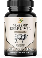 SMSHEALTHPRODUCTS.com Grass Fed Desiccated Beef Liver Capsules 120 Pills 500m…