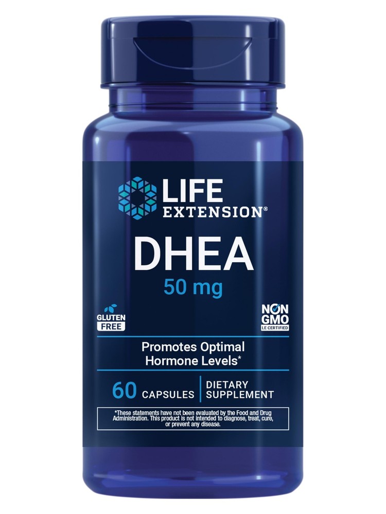 Life Extension DHEA 50 mg – Hormone Balance 60 Count (Pack of 1), Off White