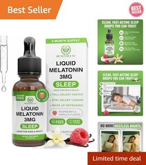 Benevolent Liquid Melatonin Drops – Fast-Acting Sleep Aid for All Ages, 3mg
