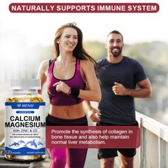Complemento de Calcio, Magnesio, Zinc y Vitamina D | 60 Comprimidos Vegetariano