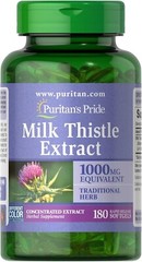 Puritan’s Pride Milk Thistle 4:1 Extract 1000 mg (Silymarin) – 180 Softgels
