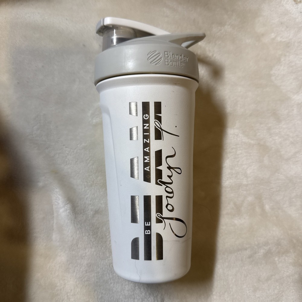 BEAM BE AMAZING Blender Bottle Strata Stainless 24oz White