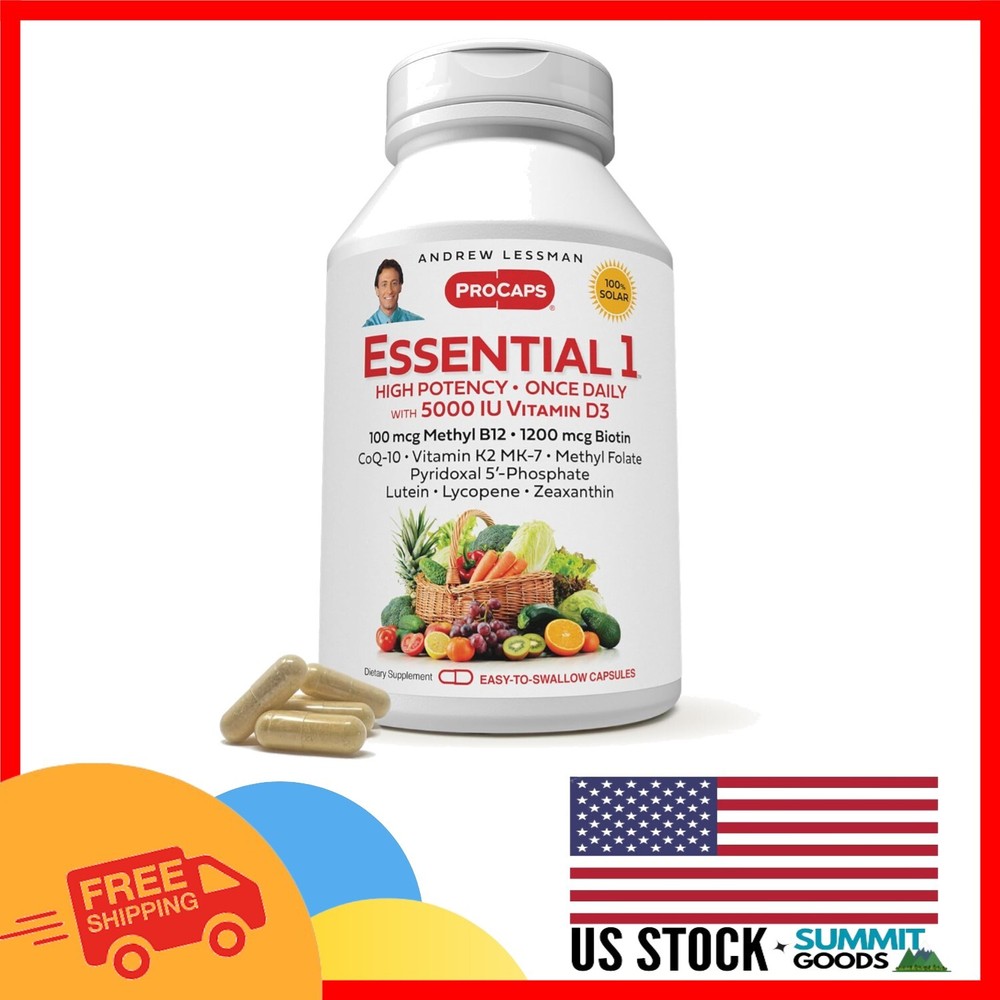 Ultra-Mild Essential-1 Multivitamin with 100 mcg Methyl B12 & CoQ10 – 60 Caps