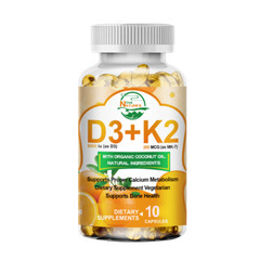 Vitamin D3 with K2 D3 5000IU & K2 200mcg High Strength 10/60/120 Vegan Capsules