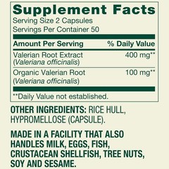 Spring Valley Valerian Root Capsules, 500 mg, 100 Count, pack of 2