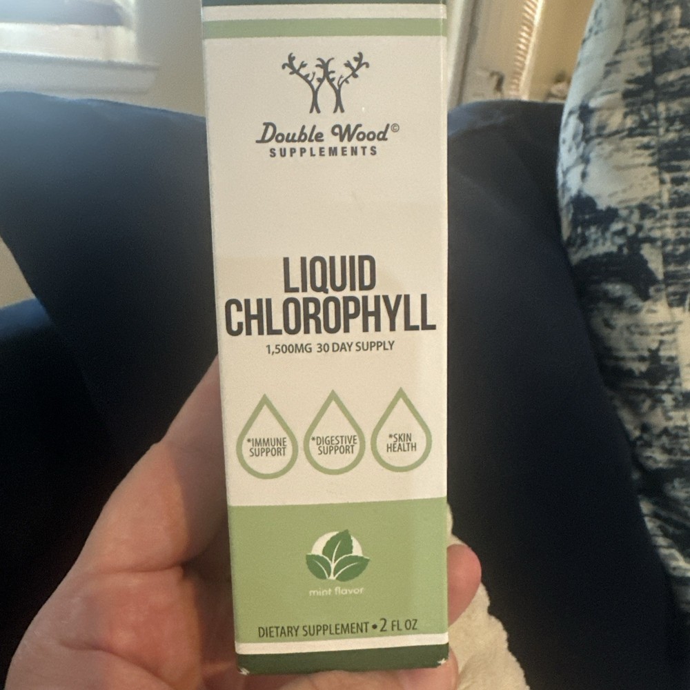 Double Wood Liquid Chlorophyll Mint 2 fl oz Non-GMO Gluten Free 11/2027
