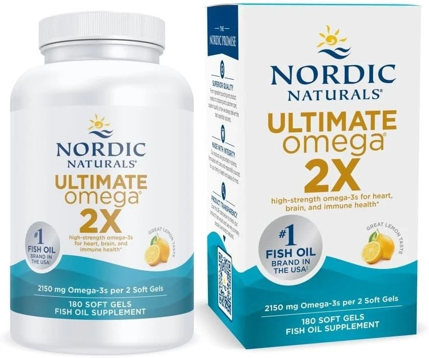 Nordic Naturals Ultimate Omega 2X LemonFish Oil EPA DHA 2150mg 180ct