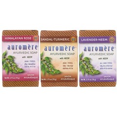 Ayurvedic Soap Variety Pack – 3 x 2.75oz Natural Soap Bars – Handmade Vegan S…