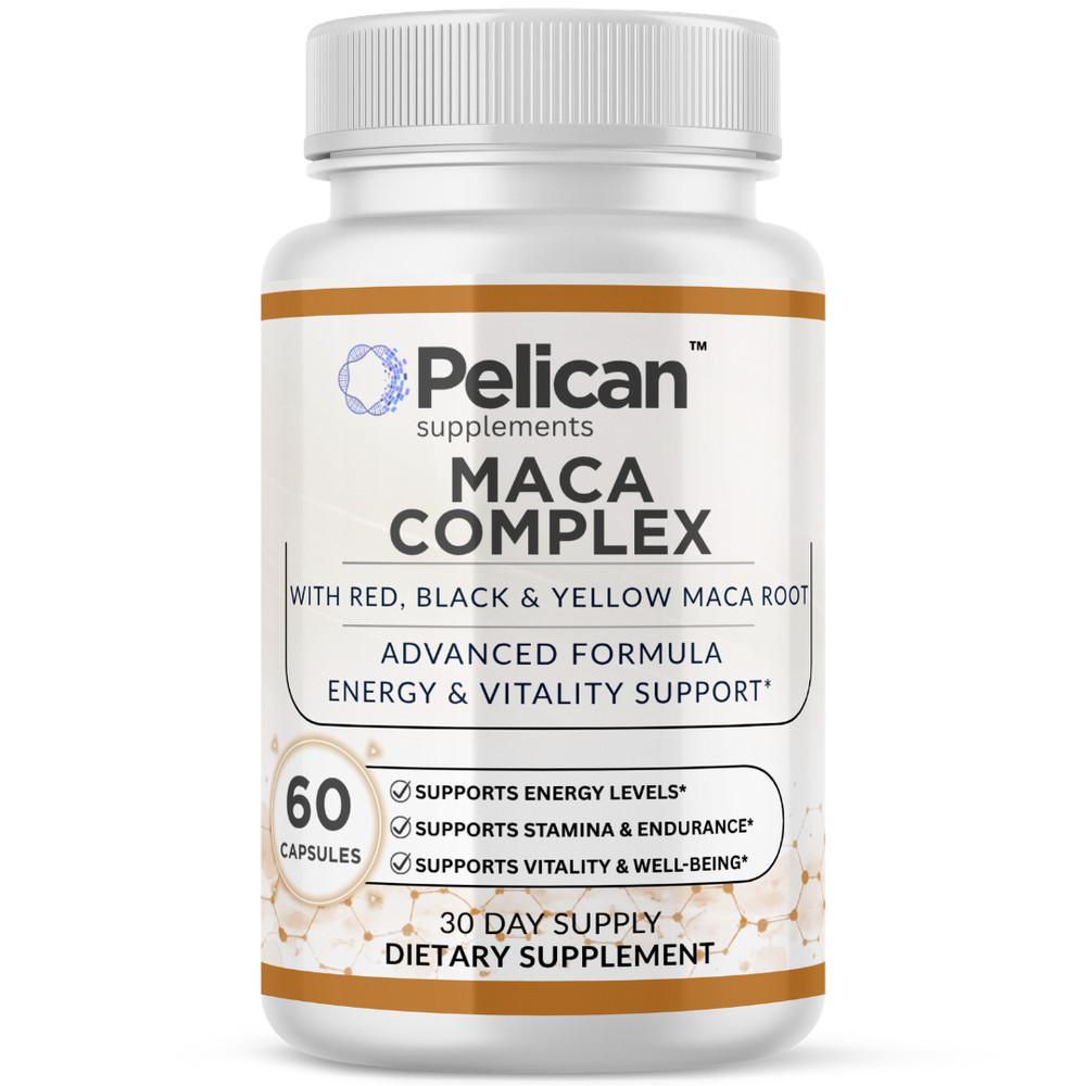 Pelican Maca Complex – Energy, Stamina & Vitality Support – 60 Capsules