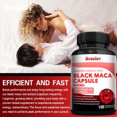 Maca Root 2800mg – 120 Capsules – High Strength Black Maca Extract Capsules